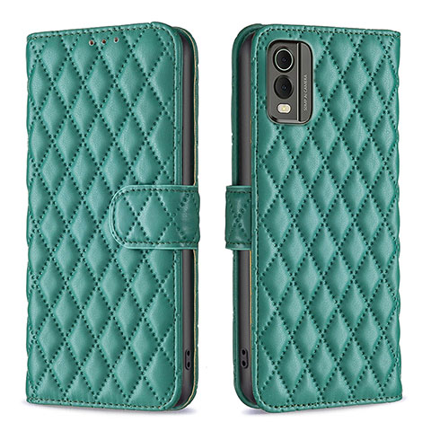 Funda de Cuero Cartera con Soporte Carcasa B11F para Nokia C210 Verde