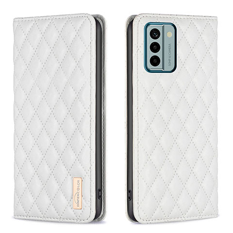 Funda de Cuero Cartera con Soporte Carcasa B11F para Nokia G22 Blanco