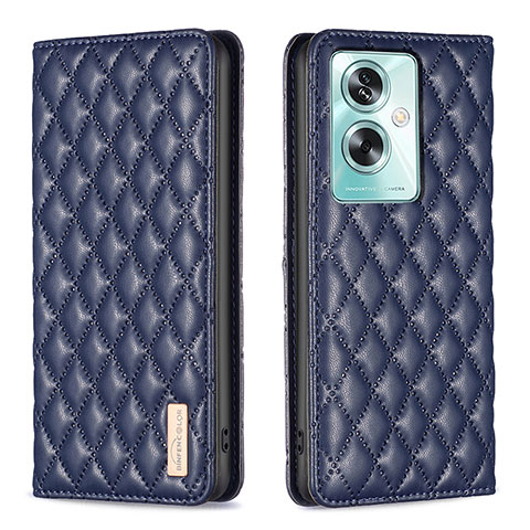 Funda de Cuero Cartera con Soporte Carcasa B11F para Oppo A2 5G Azul