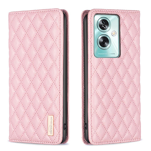 Funda de Cuero Cartera con Soporte Carcasa B11F para Oppo A2 5G Oro Rosa