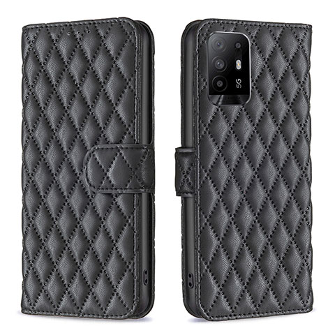 Funda de Cuero Cartera con Soporte Carcasa B11F para Oppo A94 5G Negro