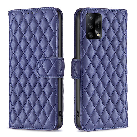 Funda de Cuero Cartera con Soporte Carcasa B11F para Oppo F19 Azul