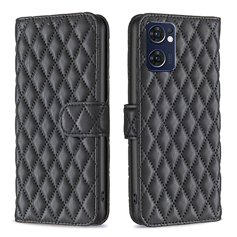 Funda de Cuero Cartera con Soporte Carcasa B11F para Oppo Find X5 Lite 5G Negro