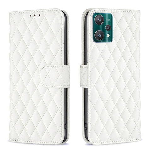 Funda de Cuero Cartera con Soporte Carcasa B11F para Realme 9 Pro 5G Blanco