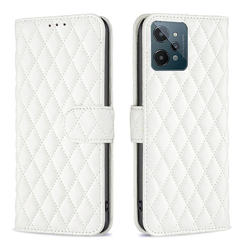 Funda de Cuero Cartera con Soporte Carcasa B11F para Realme C31 Blanco