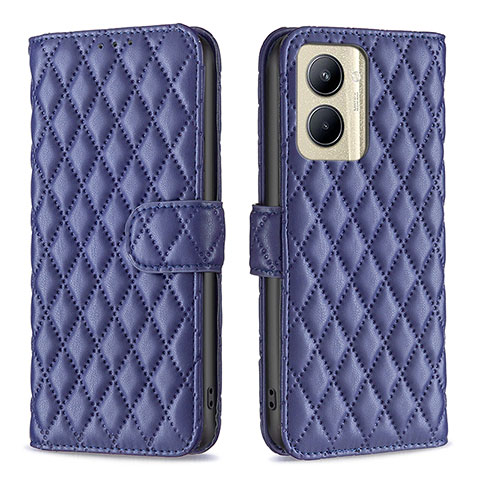 Funda de Cuero Cartera con Soporte Carcasa B11F para Realme C33 (2023) Azul