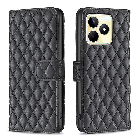 Funda de Cuero Cartera con Soporte Carcasa B11F para Realme C51 Negro