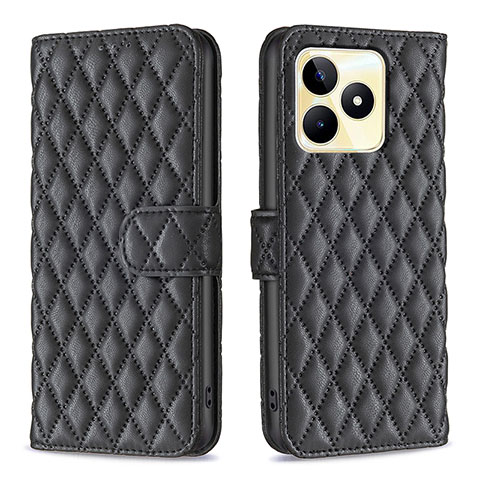 Funda de Cuero Cartera con Soporte Carcasa B11F para Realme C53 India Negro