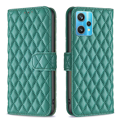 Funda de Cuero Cartera con Soporte Carcasa B11F para Realme Narzo 50 Pro 5G Verde