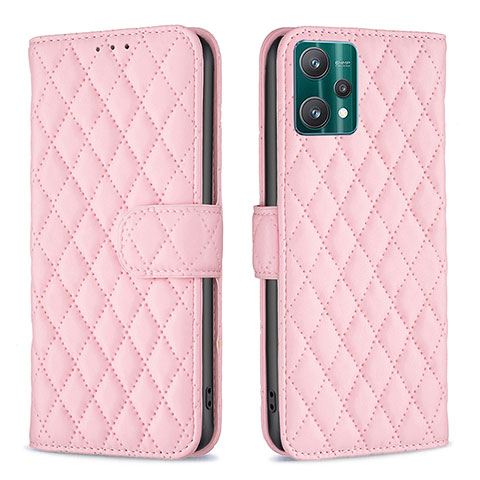 Funda de Cuero Cartera con Soporte Carcasa B11F para Realme Q5 5G Oro Rosa