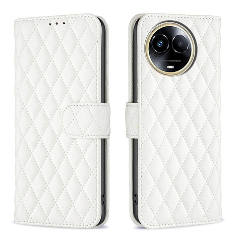 Funda de Cuero Cartera con Soporte Carcasa B11F para Realme V50 5G Blanco