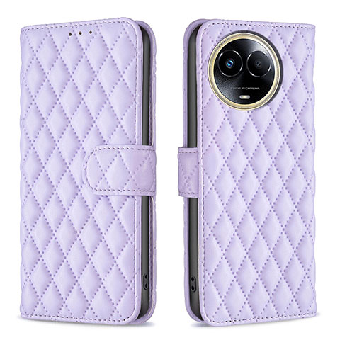 Funda de Cuero Cartera con Soporte Carcasa B11F para Realme V50 5G Morado