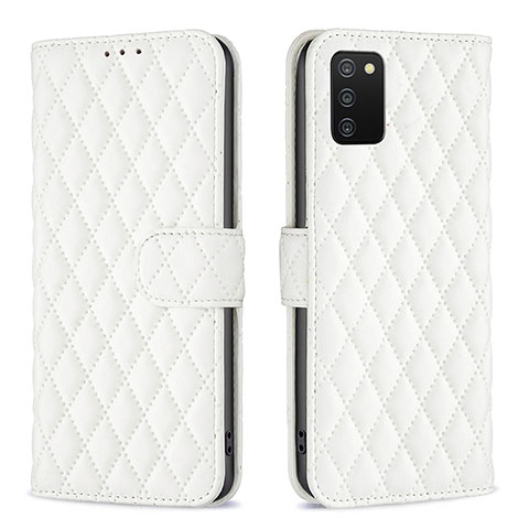 Funda de Cuero Cartera con Soporte Carcasa B11F para Samsung Galaxy A02s Blanco