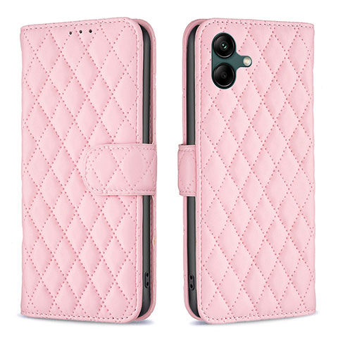 Funda de Cuero Cartera con Soporte Carcasa B11F para Samsung Galaxy A05 Oro Rosa