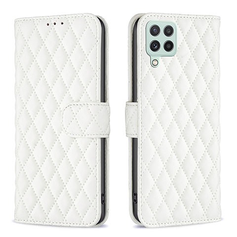 Funda de Cuero Cartera con Soporte Carcasa B11F para Samsung Galaxy A22 4G Blanco