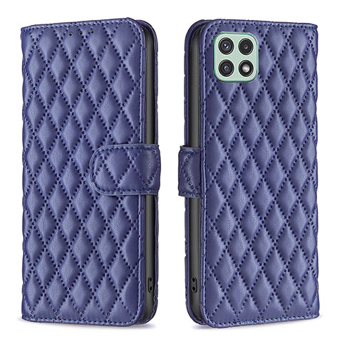 Funda de Cuero Cartera con Soporte Carcasa B11F para Samsung Galaxy A22 5G Azul