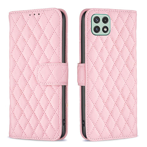 Funda de Cuero Cartera con Soporte Carcasa B11F para Samsung Galaxy A22 5G Oro Rosa