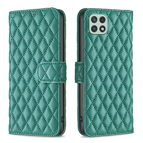 Funda de Cuero Cartera con Soporte Carcasa B11F para Samsung Galaxy A22 5G Verde