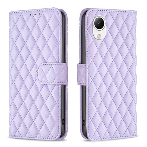 Funda de Cuero Cartera con Soporte Carcasa B11F para Samsung Galaxy A23 5G SC-56C Morado