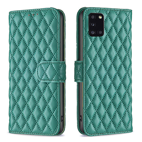 Funda de Cuero Cartera con Soporte Carcasa B11F para Samsung Galaxy A31 Verde