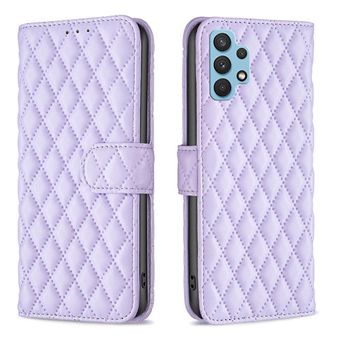 Funda de Cuero Cartera con Soporte Carcasa B11F para Samsung Galaxy A32 5G Morado