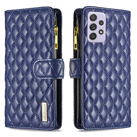 Funda de Cuero Cartera con Soporte Carcasa B11F para Samsung Galaxy A52 4G Azul