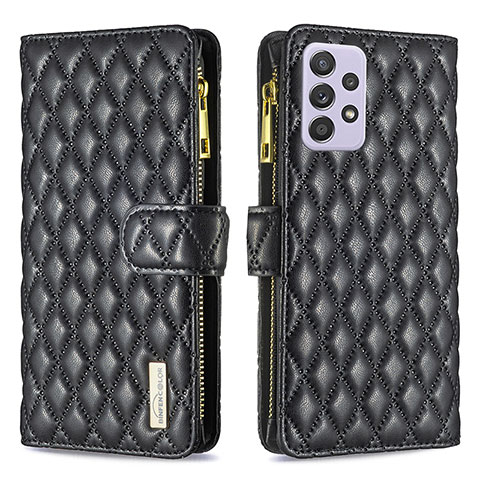 Funda de Cuero Cartera con Soporte Carcasa B11F para Samsung Galaxy A52s 5G Negro