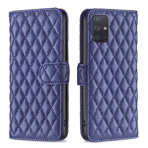 Funda de Cuero Cartera con Soporte Carcasa B11F para Samsung Galaxy A71 4G A715 Azul