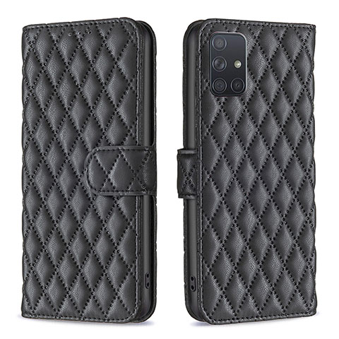 Funda de Cuero Cartera con Soporte Carcasa B11F para Samsung Galaxy A71 4G A715 Negro