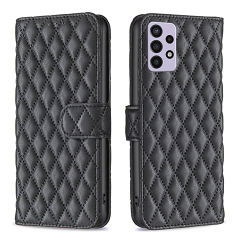 Funda de Cuero Cartera con Soporte Carcasa B11F para Samsung Galaxy A72 4G Negro