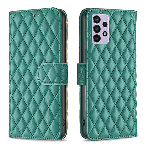 Funda de Cuero Cartera con Soporte Carcasa B11F para Samsung Galaxy A72 5G Verde