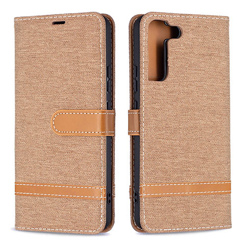 Funda de Cuero Cartera con Soporte Carcasa B11F para Samsung Galaxy S21 FE 5G Oro