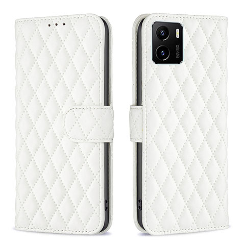 Funda de Cuero Cartera con Soporte Carcasa B11F para Vivo Y10 t1 Blanco