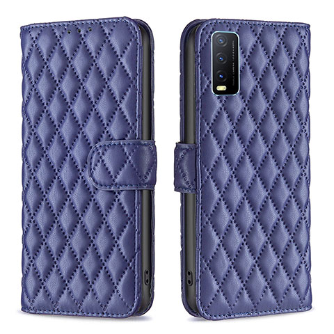 Funda de Cuero Cartera con Soporte Carcasa B11F para Vivo Y11s Azul