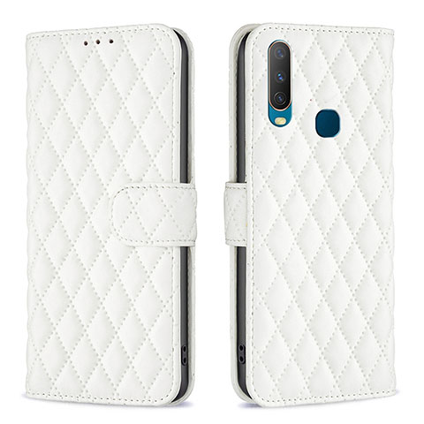 Funda de Cuero Cartera con Soporte Carcasa B11F para Vivo Y3s Blanco