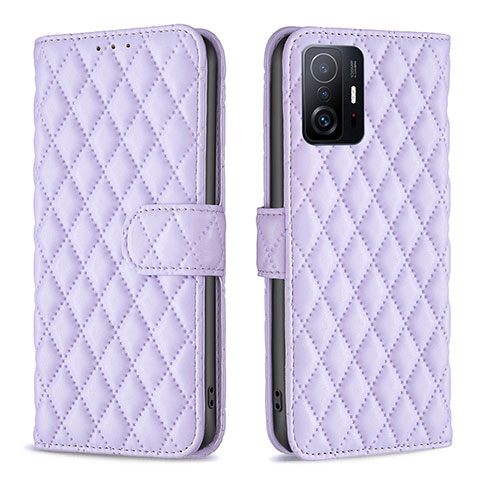 Funda de Cuero Cartera con Soporte Carcasa B11F para Xiaomi Mi 11T Pro 5G Morado