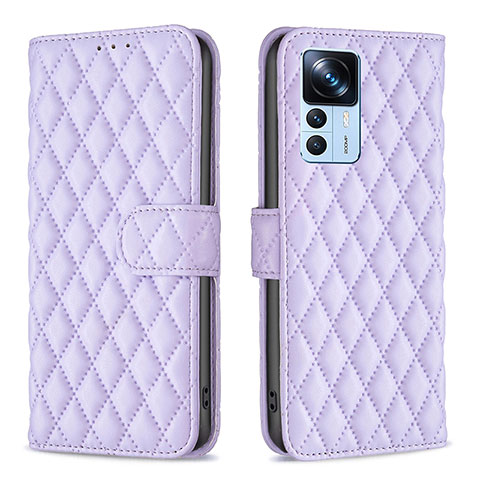 Funda de Cuero Cartera con Soporte Carcasa B11F para Xiaomi Mi 12T Pro 5G Morado