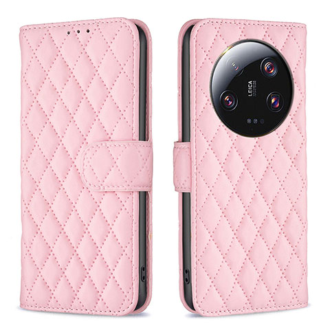 Funda de Cuero Cartera con Soporte Carcasa B11F para Xiaomi Mi 13 Ultra 5G Oro Rosa