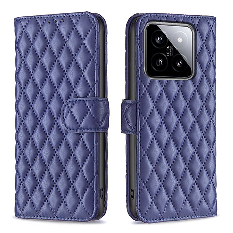 Funda de Cuero Cartera con Soporte Carcasa B11F para Xiaomi Mi 14 Pro 5G Azul