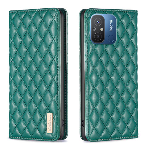 Funda de Cuero Cartera con Soporte Carcasa B11F para Xiaomi Poco C55 Verde