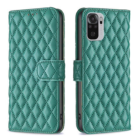 Funda de Cuero Cartera con Soporte Carcasa B11F para Xiaomi Poco M5S Verde