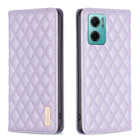 Funda de Cuero Cartera con Soporte Carcasa B11F para Xiaomi Redmi 10 5G Morado