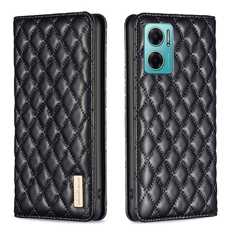 Funda de Cuero Cartera con Soporte Carcasa B11F para Xiaomi Redmi 10 5G Negro