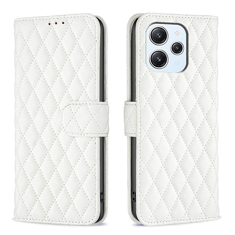 Funda de Cuero Cartera con Soporte Carcasa B11F para Xiaomi Redmi 12 4G Blanco