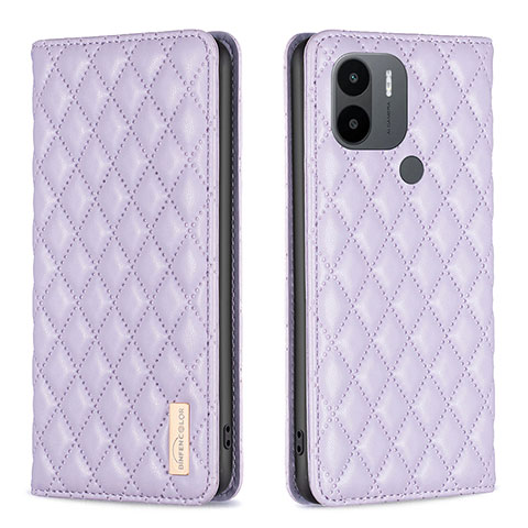 Funda de Cuero Cartera con Soporte Carcasa B11F para Xiaomi Redmi A1 Plus Morado