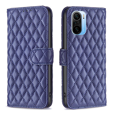 Funda de Cuero Cartera con Soporte Carcasa B11F para Xiaomi Redmi K40 5G Azul