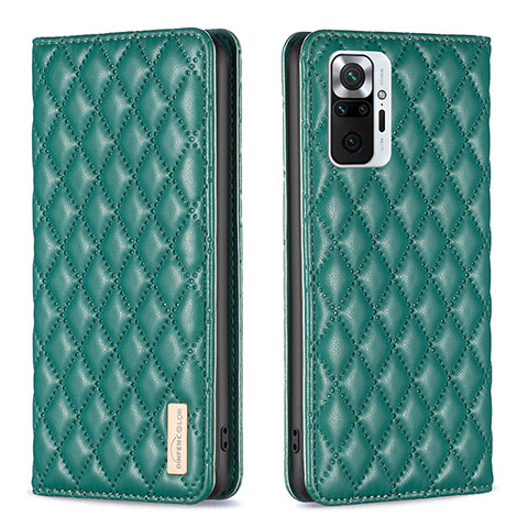 Funda de Cuero Cartera con Soporte Carcasa B11F para Xiaomi Redmi Note 10 Pro Max Verde