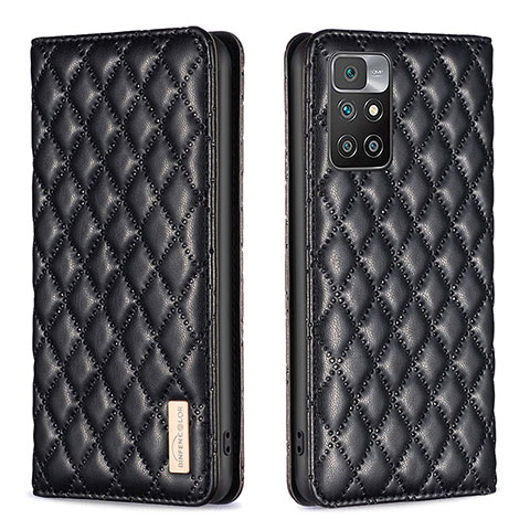 Funda de Cuero Cartera con Soporte Carcasa B11F para Xiaomi Redmi Note 11 4G (2021) Negro