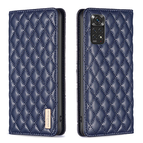 Funda de Cuero Cartera con Soporte Carcasa B11F para Xiaomi Redmi Note 11 4G (2022) Azul