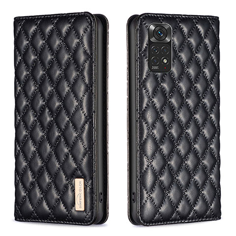 Funda de Cuero Cartera con Soporte Carcasa B11F para Xiaomi Redmi Note 11 4G (2022) Negro